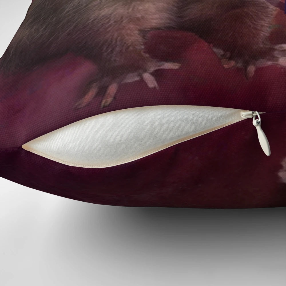Decorative pillow featuring the text "I'm not like other girls, I'm worse" with a possum graphic and word art design