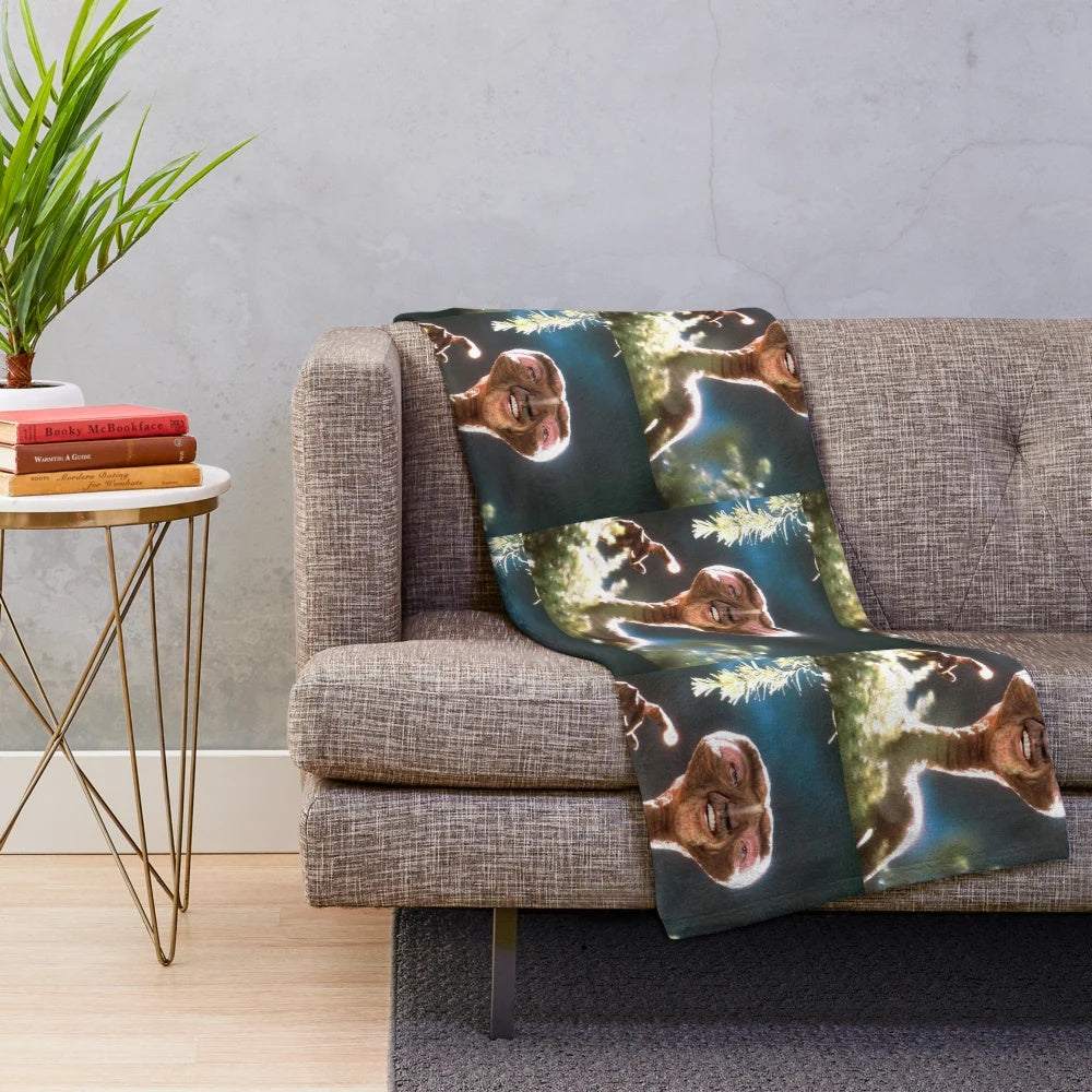 Nicolas Cage ET Photoshop Plush Blanket - Funny Parody Movie Merchandise