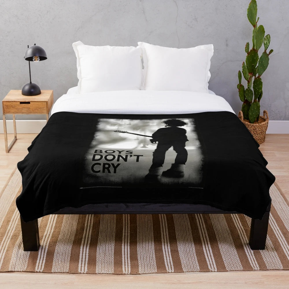 The Cure-inspired plush blanket with a funny, pandemic-themed design