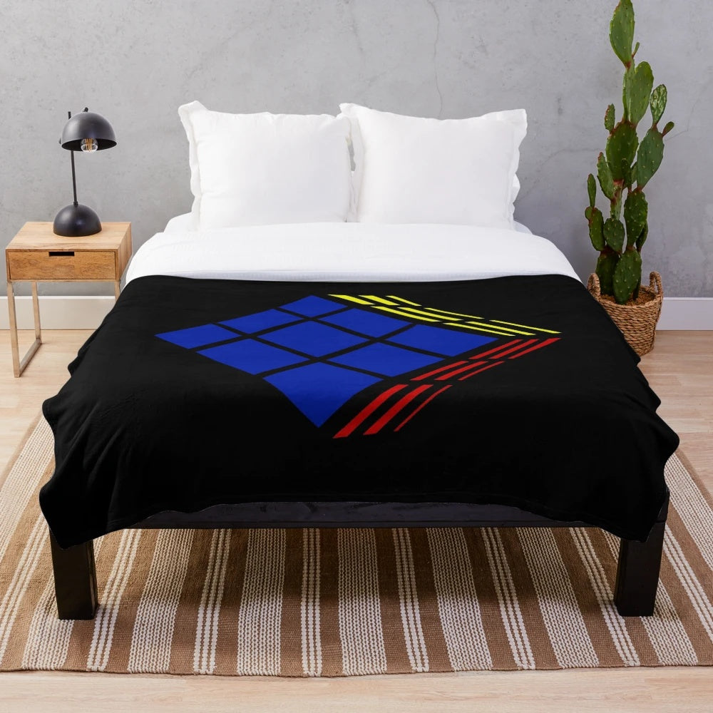 Unusual Rubix Cube Plush Blanket