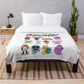 Quirky and sinister animal-themed plush blanket
