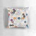 Hexagonal R-themed fabric pillow for data analysis and programming