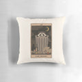 Raccoon Tarot Hermit Pillow featuring a whimsical raccoon design and Hermit tarot card imagery