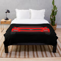 Ford Mustang Front End Race Red Plush Blanket