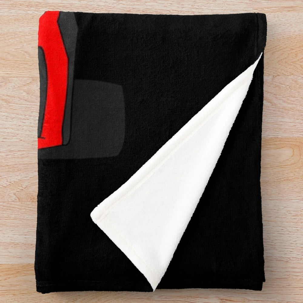 Ford Mustang Front End Race Red Plush Blanket