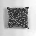 Pillow featuring the outline of a Formula One racing circuit