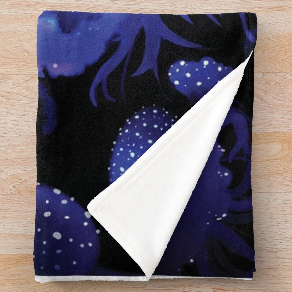 Blacklight jellyfish plush blanket