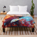Star Surfer Plush Blanket with Vibrant and Luminous Patterns