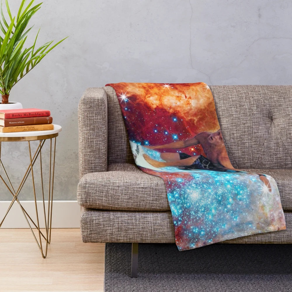 Star Surfer Plush Blanket with Vibrant and Luminous Patterns