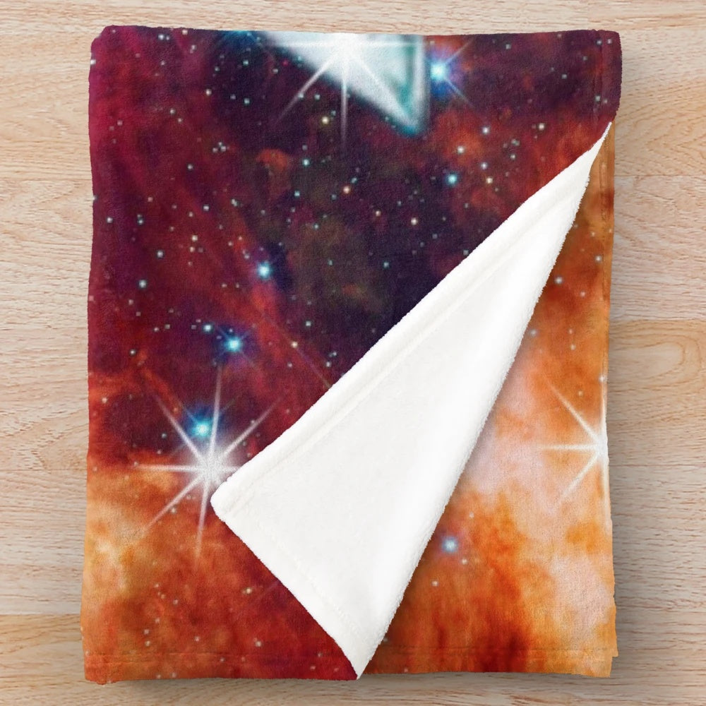 Star Surfer Plush Blanket with Vibrant and Luminous Patterns