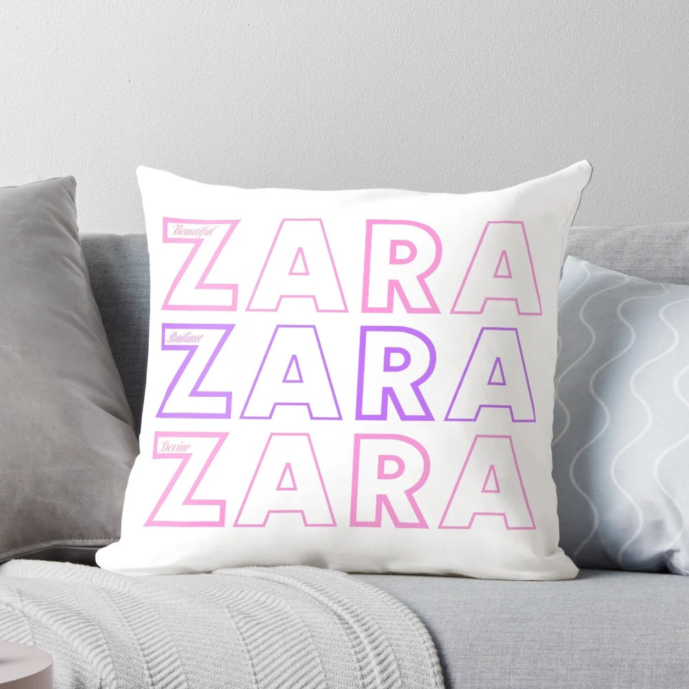A beautifully designed Zara-inspired pillow that adds a touch of radiance and divinity to any bedroom.