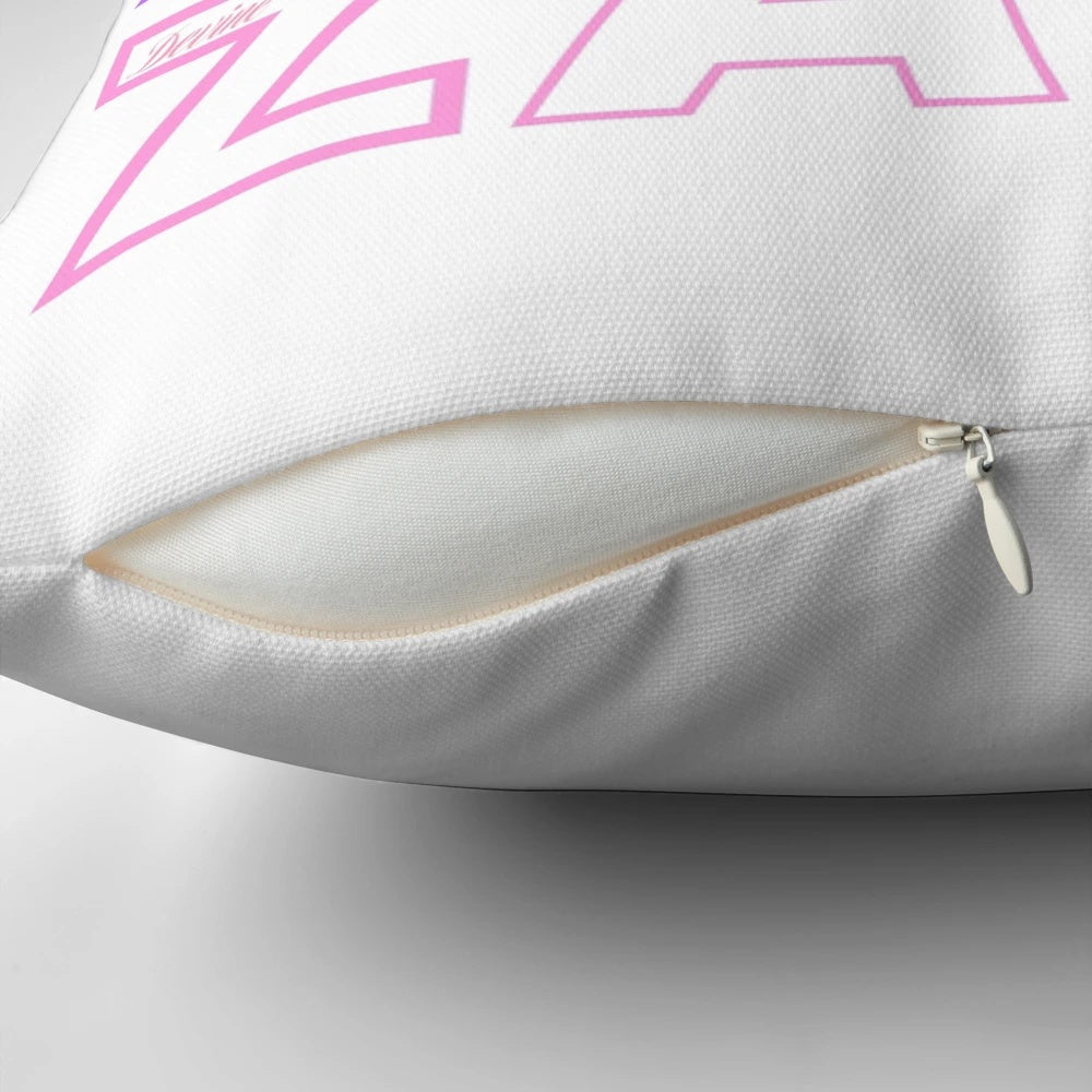 A beautifully designed Zara-inspired pillow that adds a touch of radiance and divinity to any bedroom.