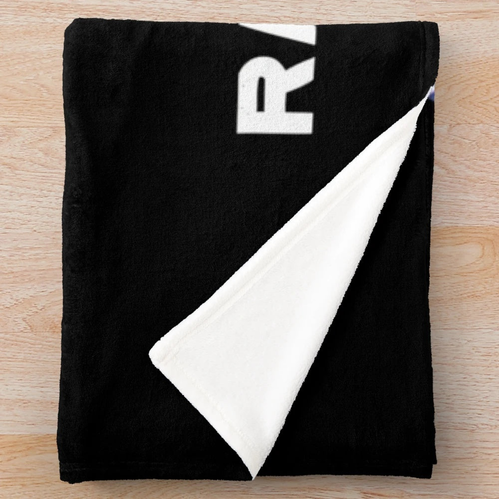 Radiohead inspired logo printed on a soft, plush blanket