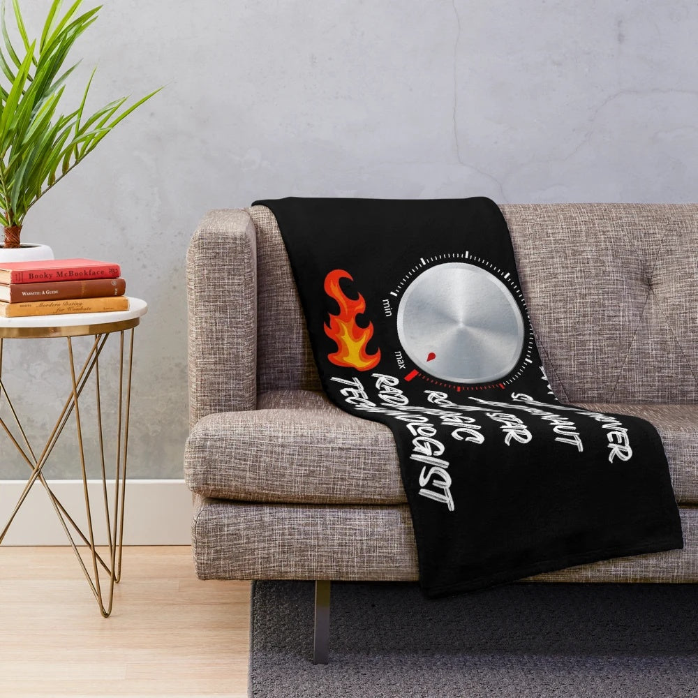 Radiologic Technologist plush blanket with a funny and badass graphic design
