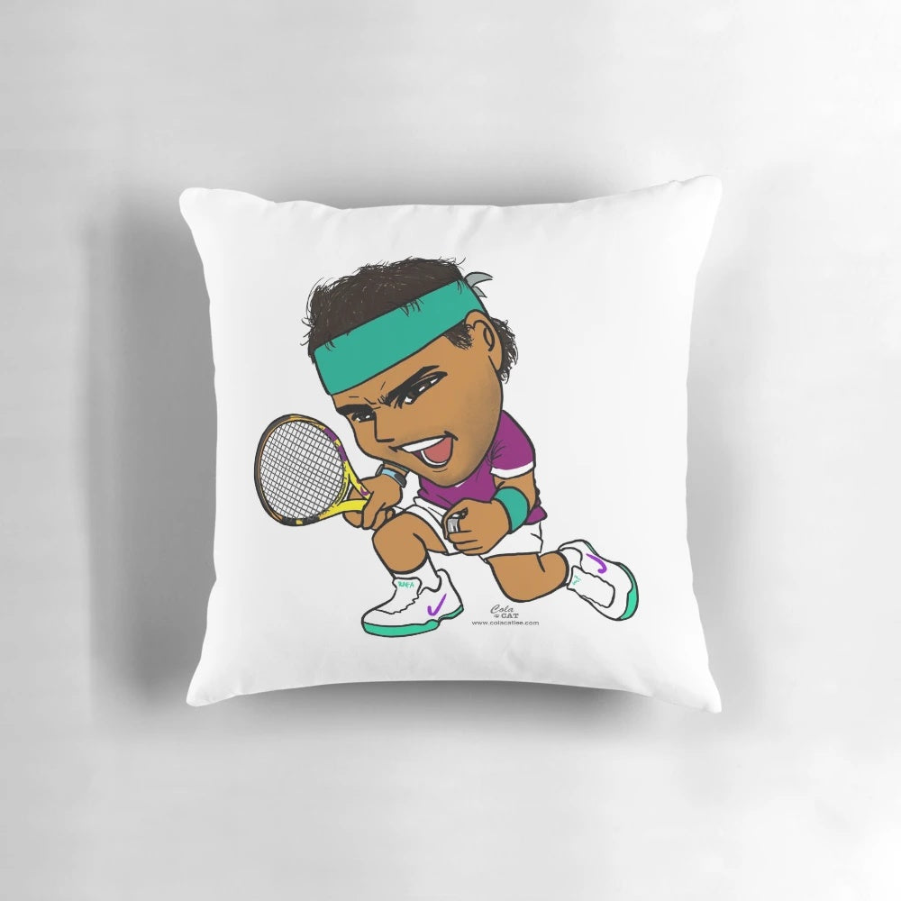 Rafa Spirit Pillow featuring the iconic Rafael Nadal, the King of Clay in tennis