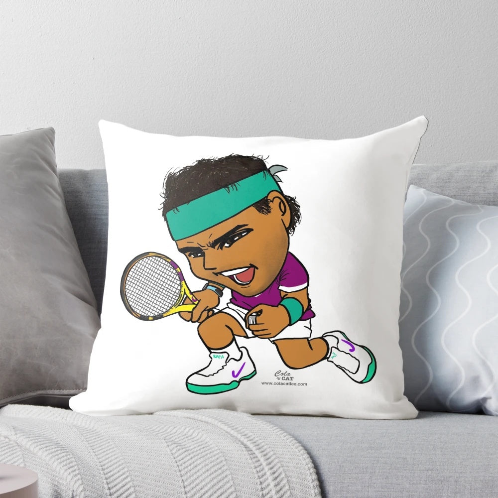 Rafa Spirit Pillow featuring the iconic Rafael Nadal, the King of Clay in tennis
