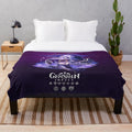Raiden Shogun inspired electro plush blanket from Genshin Impact