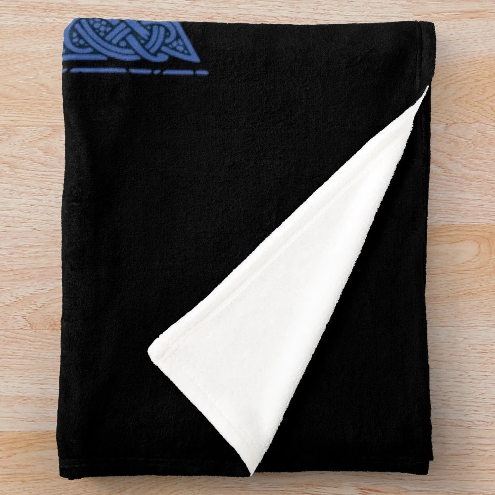 Raidho inspired plush blanket with guardian design