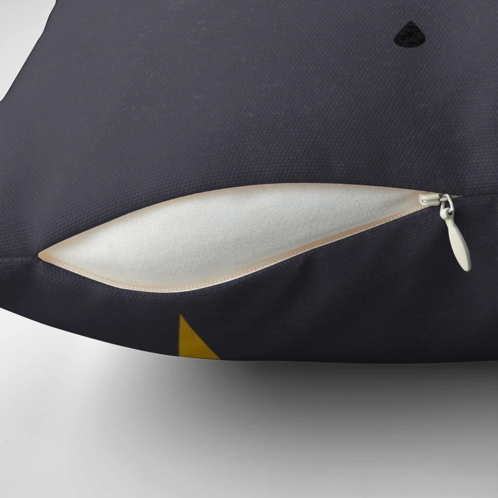 Drats!" typography throw pillow with clouds and rain design