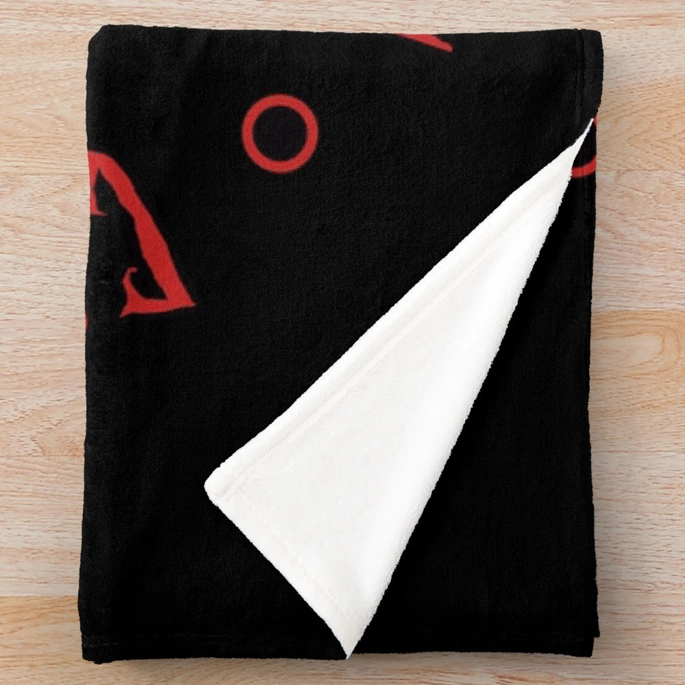 Rakdos-inspired plush blanket featuring the Rakdos guild symbol from Magic: The Gathering