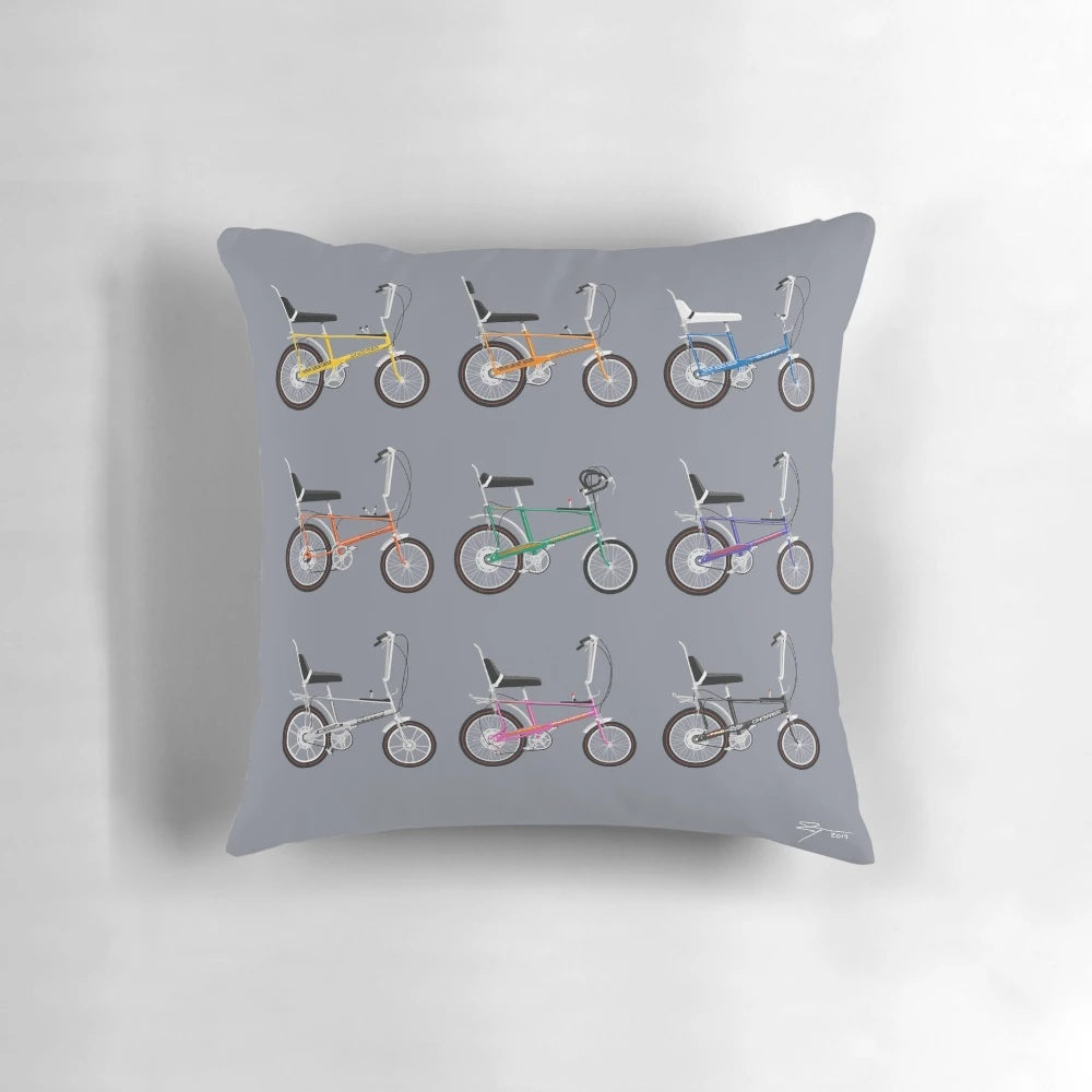 Raleigh Chopper Range x 12 Pillow - Vintage Bicycle-Inspired Home Décor