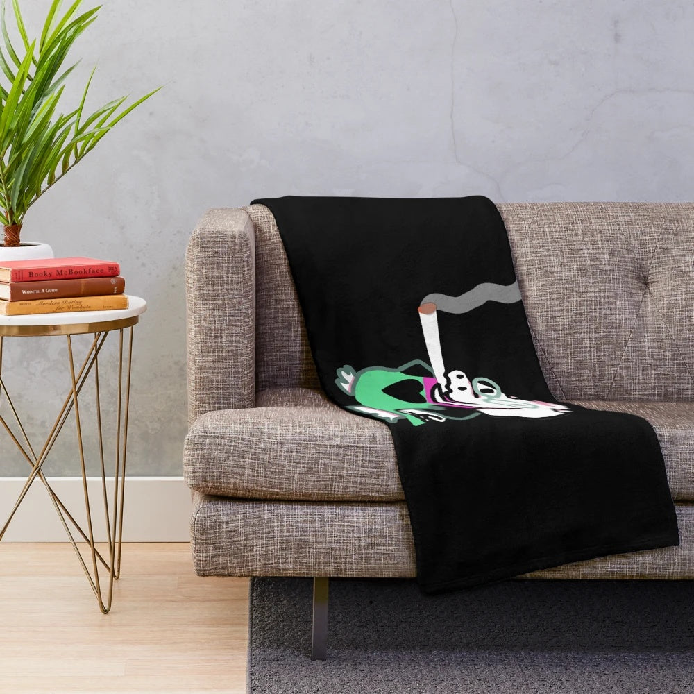 Ralsei-inspired plush blanket with a unique "blunt" design