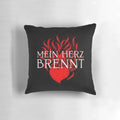 Mein Herz Brennt Rammstein-inspired typewriter pillow for industrial music enthusiasts