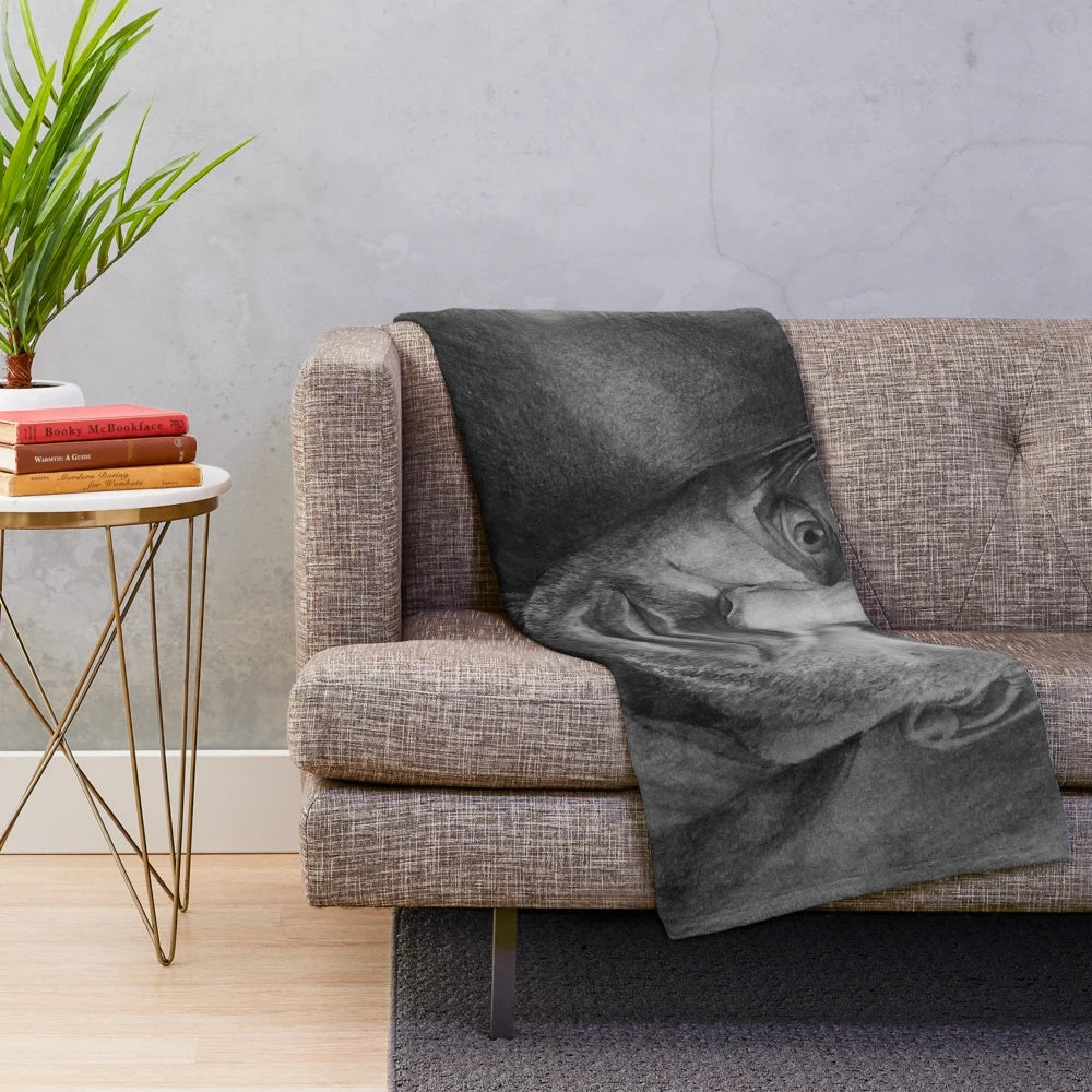 Till Lindemann portrait plush blanket