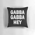 Ramones "Gabba Gabba Hey" Vintage Punk Rock Pillow with iconic band logo