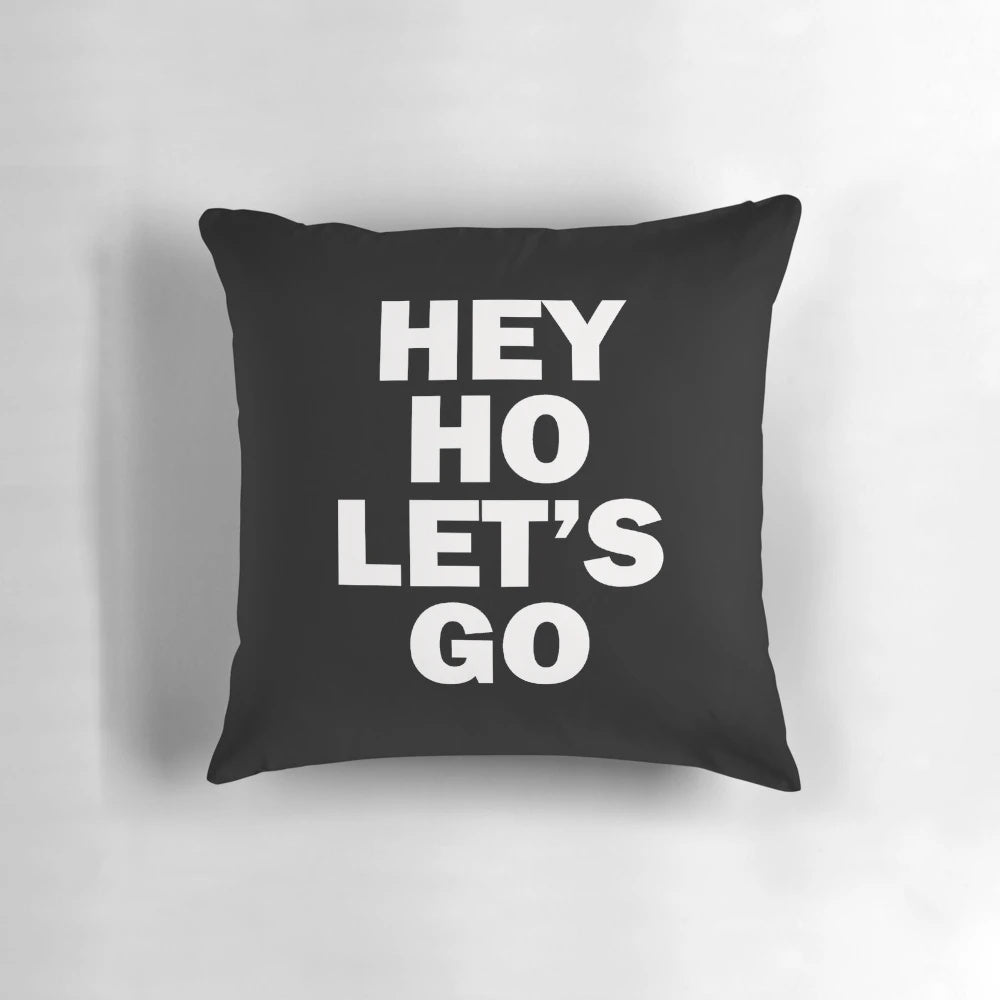 Ramones "Hey Ho Let's Go" Punk Rock Throw Pillow
