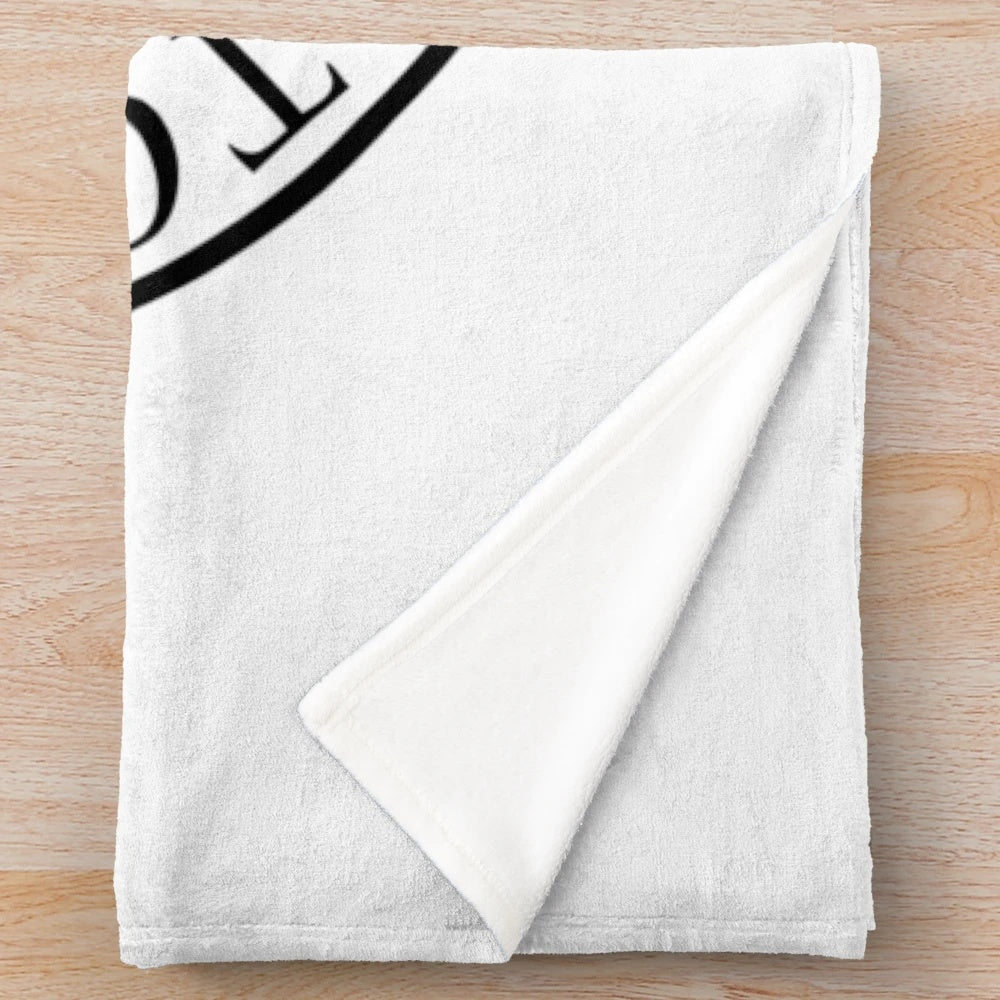 Ramones inspired black and white plush blanket