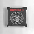 Ramones punk rock band logo printed on a soft, plush pillow