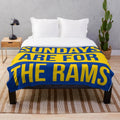 Cozy rams plush blanket for football fans