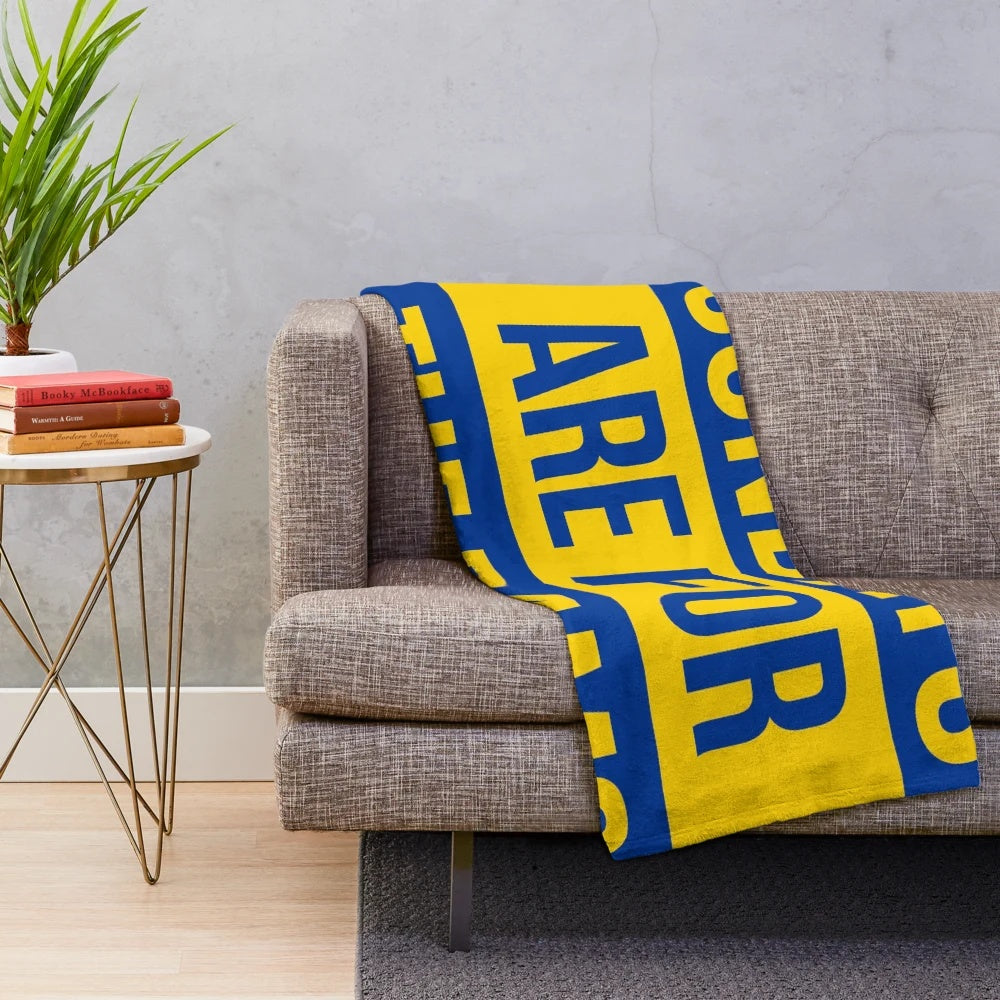 Cozy rams plush blanket for football fans