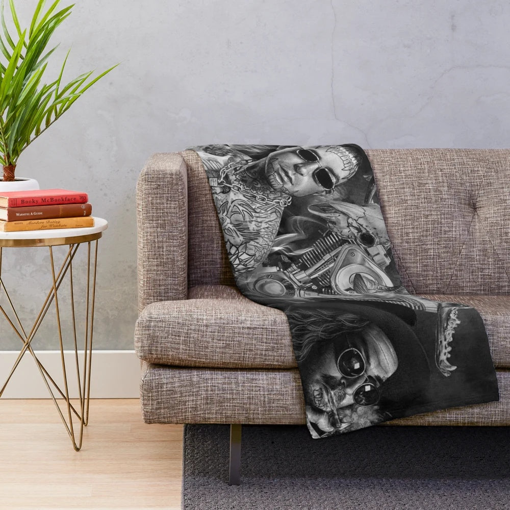 Yelawolf and Caskey rap music plush blanket