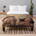 Raphael's Sistine Madonna cherub angels plush blanket