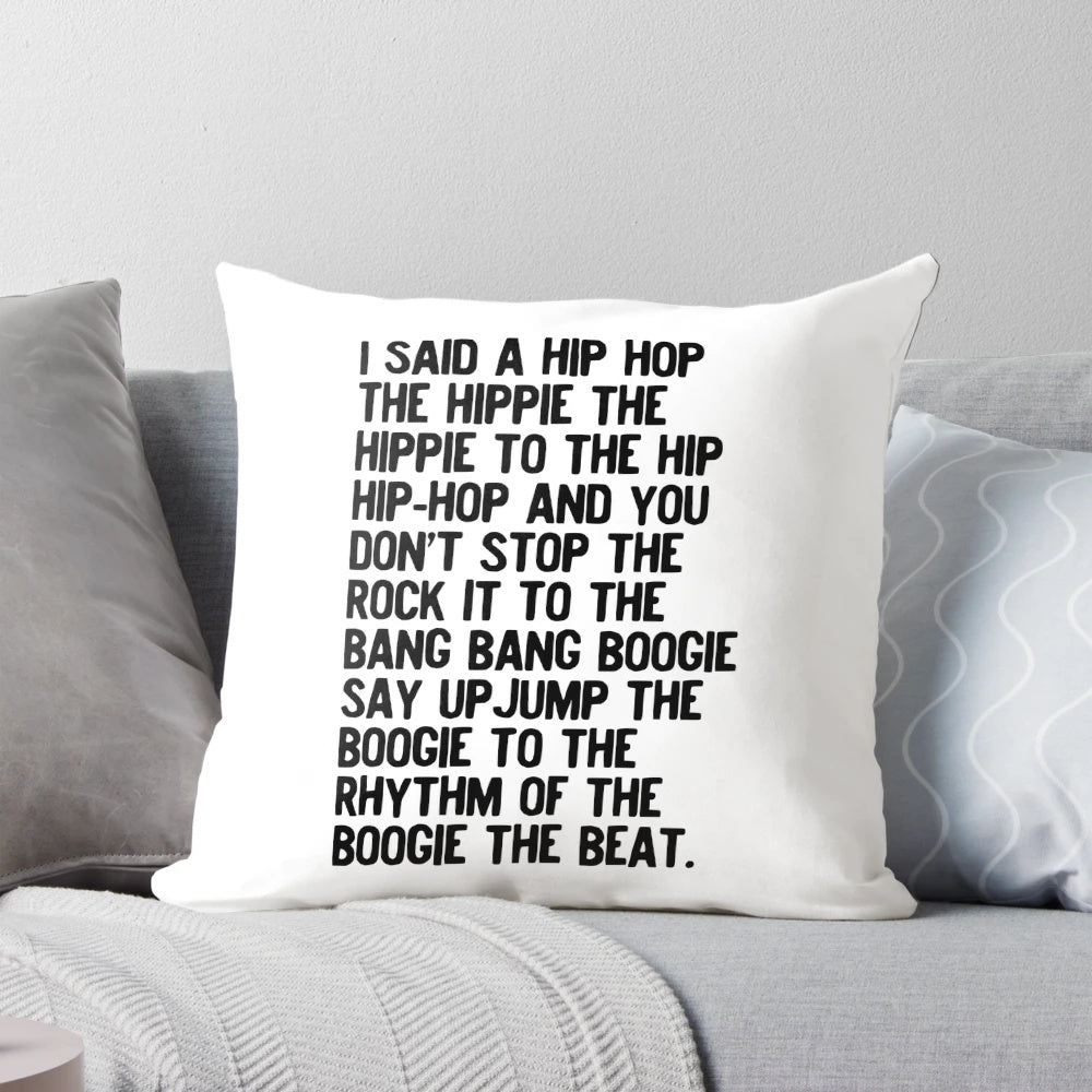 Rappers Delight lyric art poster featuring the classic hip hop song lyrics from the Sugar Hill Gang