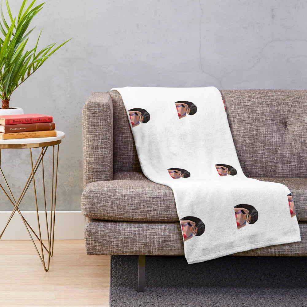 Raquelle inspired plush blanket featuring the Barbie character