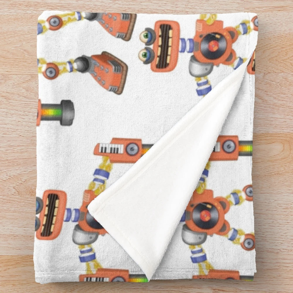 Rare Wubbox inspired plush blanket featuring characters from the game My Singing Monsters