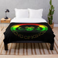 Rasta King Of Kings Plush Blanket with vibrant reggae-inspired design