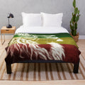 Rastafarian rasta lion plush blanket with king of judah design