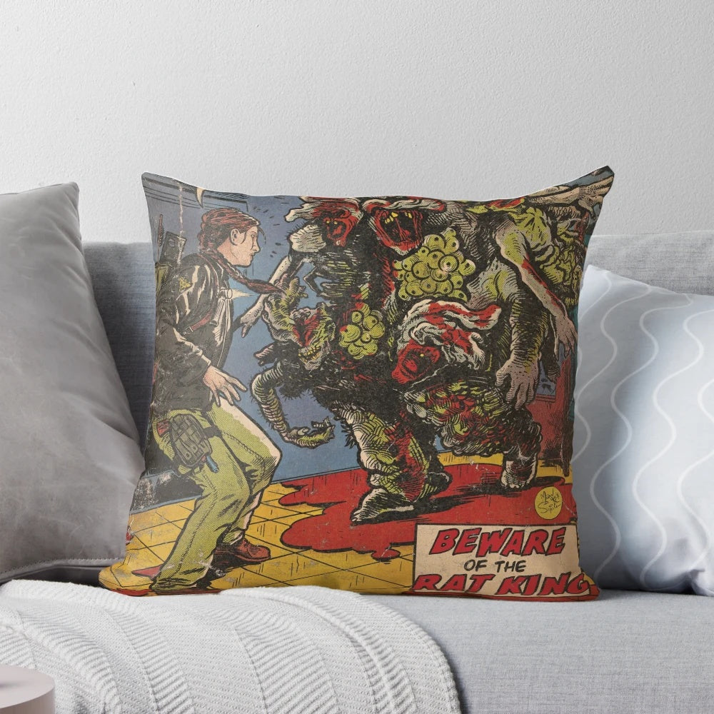 The Last of Us 2 Rat King Fan Art Pillow - Vintage Inspired Gaming Decor