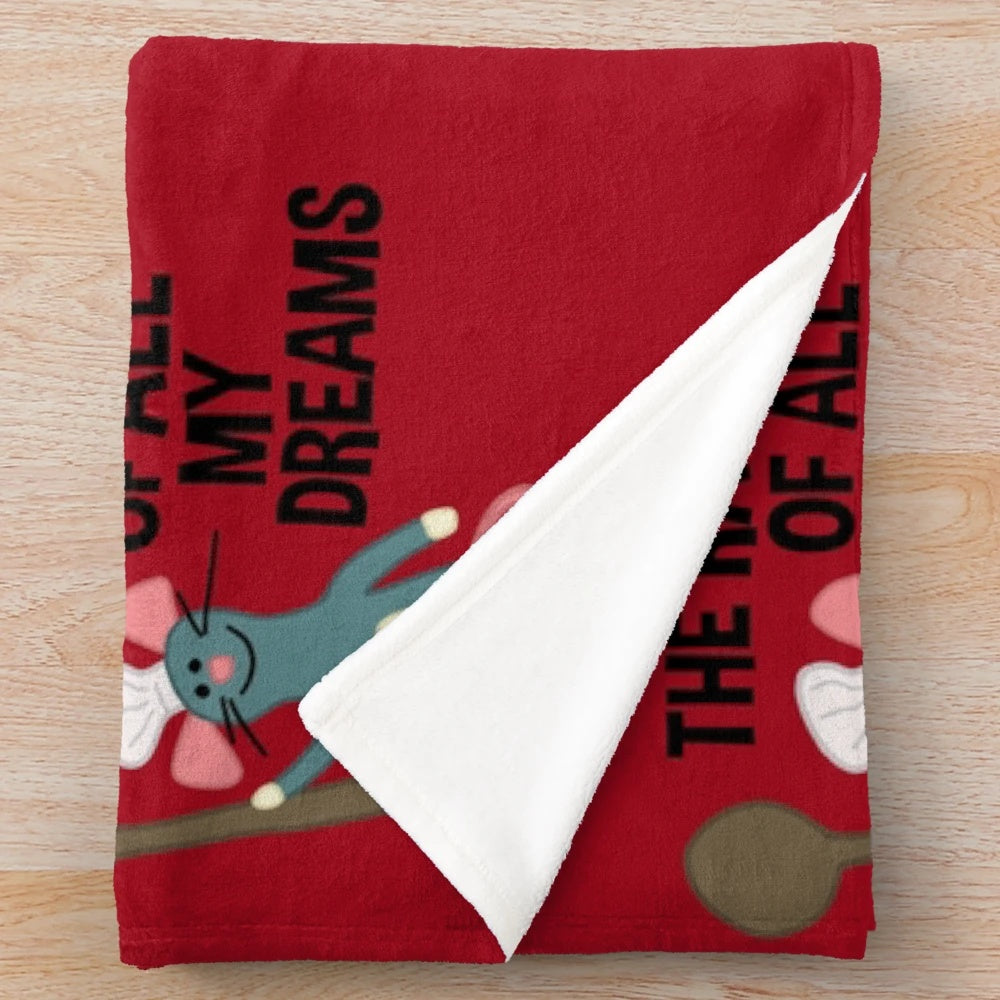 Remy the Rat from Ratatouille-inspired plush blanket