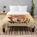 Rathalos-inspired plush blanket featuring the iconic monster from the Monster Hunter video game series