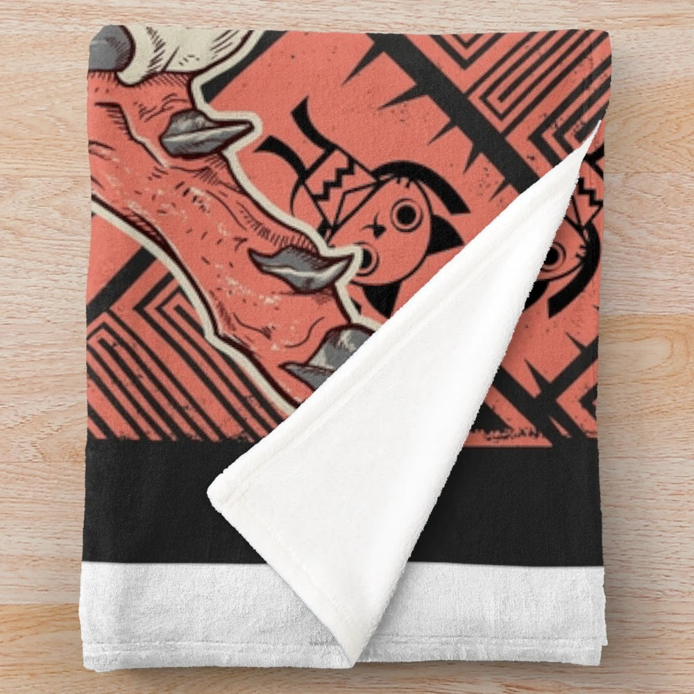 Rathalos-themed plush blanket for Monster Hunter enthusiasts