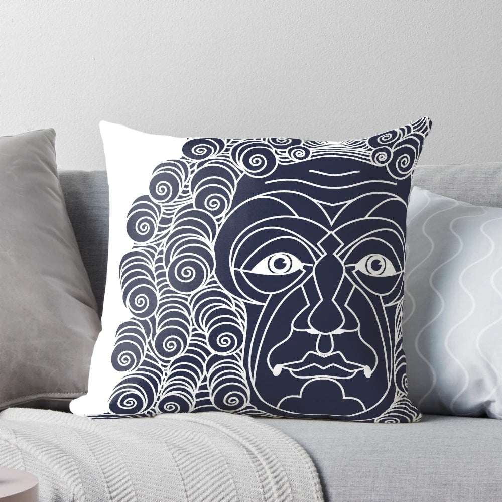 Decorative pillow featuring the image and name of the renowned 18th century German philosopher G.W.L. Leibniz.