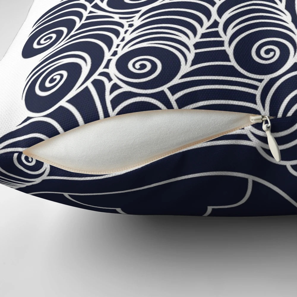 Decorative pillow featuring the image and name of the renowned 18th century German philosopher G.W.L. Leibniz.
