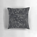 Raven pattern decorative pillow with a dark, gothic design for a spooky, supernatural home accent.