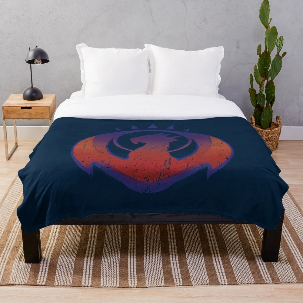 Izzet League Crest Plush Blanket for Magic the Gathering and Tabletop Gaming Fans