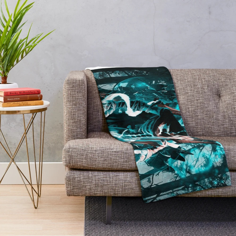 Raziel Soul Reaver inspired plush blanket featuring the iconic vampire character